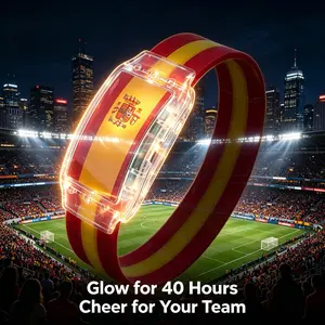 2026 National Flag Luminous Wristband LED Flashing Silicone Bracelet Sports Party Cheer Glow Band