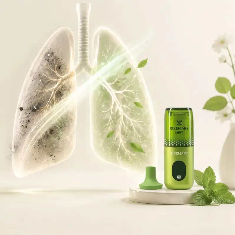 Ultrasonic Cold Mist Mint Flower Herb Aromatherapy Humidifier - Essential Oil Fragrance Machine for Bedroom, Home - Relieves Respiratory Discomfort, Soothes Throat