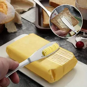 Stainless Steel Butter Spreader, 1 Count 3 in 1 Butter Curler & Micro Grater, Essential Kitchen Gadget for Home Use, Kitchenware, Utensils