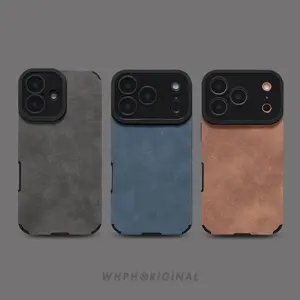 Solid Color Full-coverage AI Button Suede Frosted Phone Case Suitable for IPhone 17 Air 16 15 14 Plus 13 12 11 Pro Max XS X Cellphone Cover Casing Protection Shell Gift