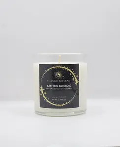 Saffron Asteroid Scented Candle (8oz)- Home Decor