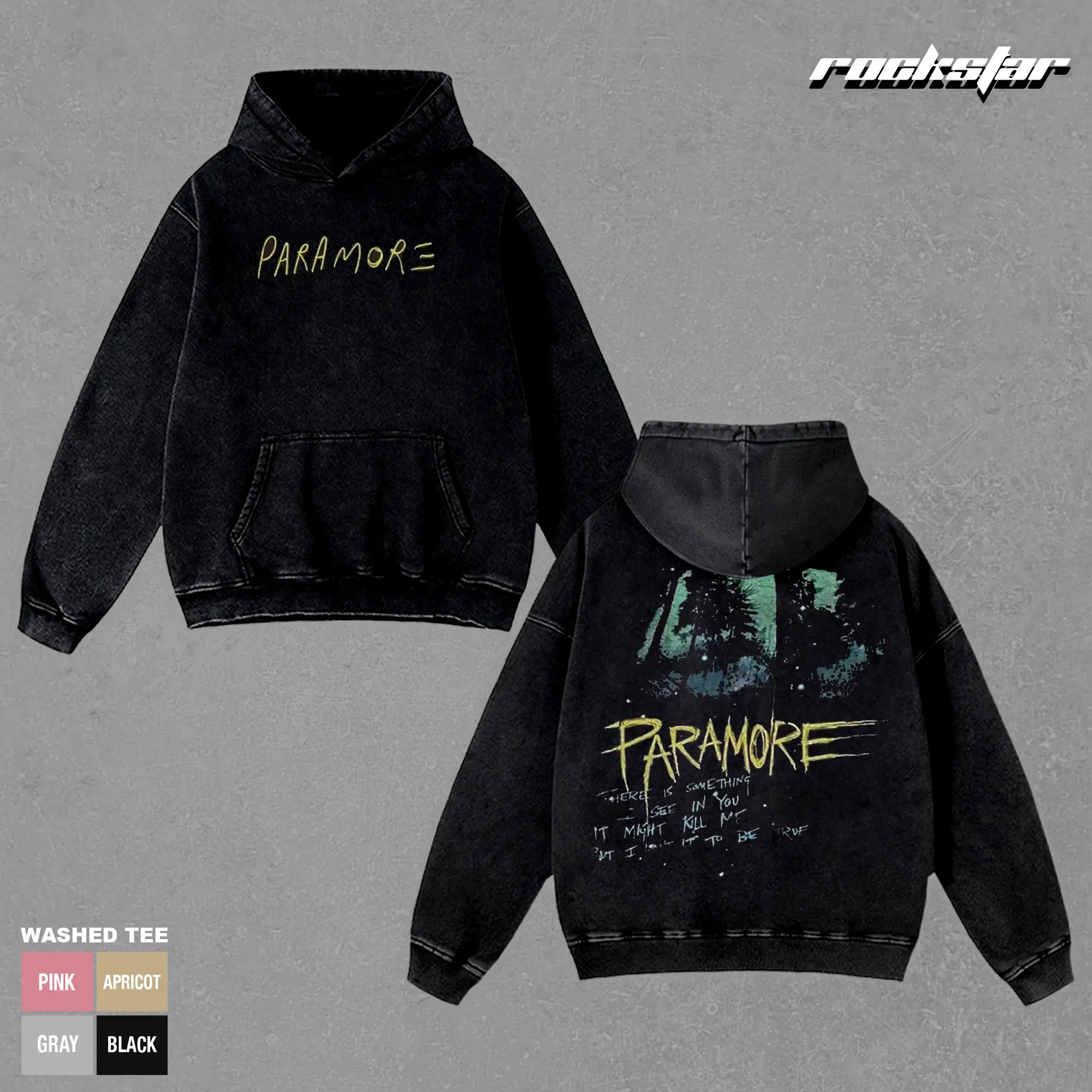 Vintage Paramore Decode Song Lyrics Acid Washed T‑Shirt, Misery Business Lyrics Washed Black Cotton Oversized Short Sleeve Tee, Retro Pop Punk Band Graphic Casual Crewneck Shirt