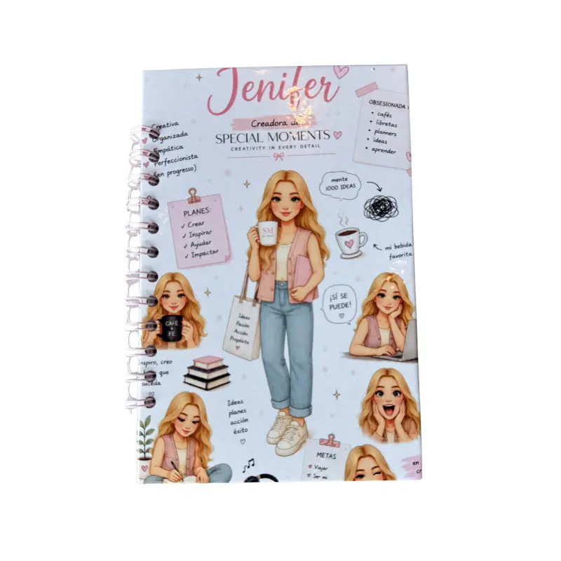 Personalized Custom Notebook Agenda with Name | Custom Planner Gift for Her | Special Moments