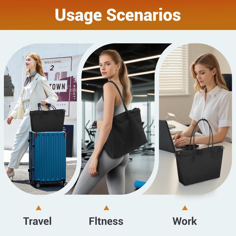 Versatile Large Capacity Tote Bag for Work & Travel Classic Black Shoulder Bag with Easy Carry Handles Perfect for Everyday Use Versatile Large Capacity Tote Bag for Work & Travel Classic Black Shoulder Bag with Easy Carry Handles Perfect for Everyday Use