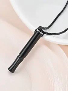 Stainless Steel Breathing Necklace, Anxiety Relief Necklace, Stress Relief Necklace, Meditation Necklace, Fashion Jewelry Accessories for Men & Women