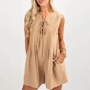 Fisoew Super soft 100% cotton women's jumpsuit - one-piece bodysuit | Perfect Valentine's Day gift, loungewear, vacation wear | Comfortable and stylish