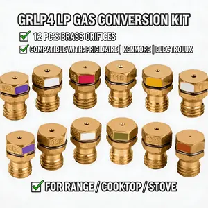 LP Propane Conversion Kit Full Set Brass Orifice With Instructions For Range And Cooktop