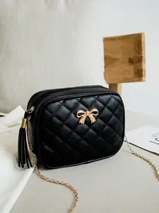 Women's Elegant Quilted Butterfly Design Crossbody Bag, Fashionable Shoulder Bag for Daily Used, Casual Trendy Versatile High-quality Daily Commuting Bag