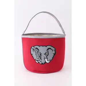 Maroon elephant print bucket