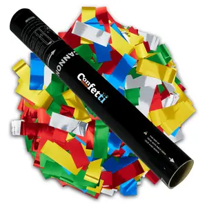 Sparkling Multicolor Metallic Hand Confetti Cannon 12"