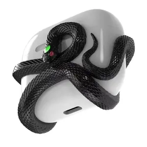 [KQ]Snake AirPods Case for AirPods Pro 2/Pro &AirPods 3-Anti-Fall Protection Cover, StylishDecor Gift for Gym Lovers in White, Black,Headset