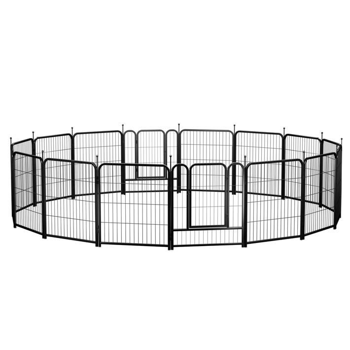 PetCozife Dog Fence Playpen 24"/32"/40" Small/Medium/Large Dog Indoor Outdoor Fence, Metal Pet Puppy Cat Exercise Enclosure Gate Cage Outdoor RV, Camping, Patio, Mobile Garden, RV Essential Companion, Garden Patio Fence,cat patio,dog camping supplies