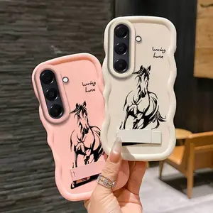 1 Piece A16 Galloping Horse Sports Ready Flexible Suitable For Galaxy A16 Phone Case Cover With Lightweight And Stand