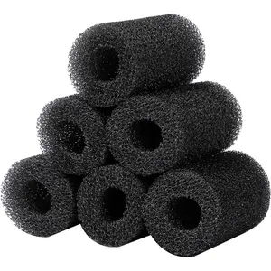 6-Pack Pre-Filter Sponge for Aquarium Shrimp Fry Fish Tank Filter 0.8” Intake, Replacement Foam Cover