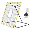 VEVOR 4x4.5 ft Flat Baseball/Softball Rebounder Net for Beginners, 4 Adjustable Angles for Pitch Reps, Q195 Steel Frame, UV-Resistant PE Net, Pitching Target, Compact Storage, Easy Assembly, 16.7 lbs for Outdoor Solo Training