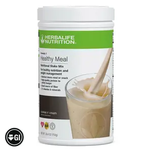 Herbalife Formula 1 Healthy Meal Nutritional Shake Mix Cookies and Cream 750g Gluten Free Daily Nutrition with Protein Vitamins & Fiber for Wellness Routine - Beverage