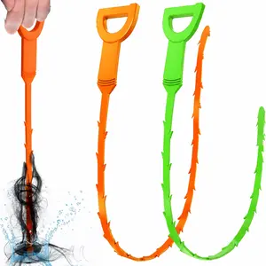 Drain Snake, Drain Clog Remover,Hair snake Tool Opener, sink snake for Sewer Kitchen Sink Bathroom Tub Toilet Clogged Drains Relief Cleaning Tool(1pc 25 Inch +1pc 20inch)