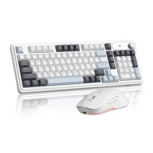 MAGEGEE GK960 WIRELESS KEYBOARD AND MOUSE COMBO, 2.4Ghz CONNECTION, RGB LIGHTING, KNOB DESIGN, SUITABLE FOR GAMING /OFFICE.