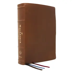 NASB, MacArthur Study Bible, 2nd Edition, Premium Goatskin Leather, Brown, Premier Collection, Comfort Print: Unleashing God's Truth One Verse at a Time by John F. MacArthur||Thomas Nelson [Leatherbound Book]