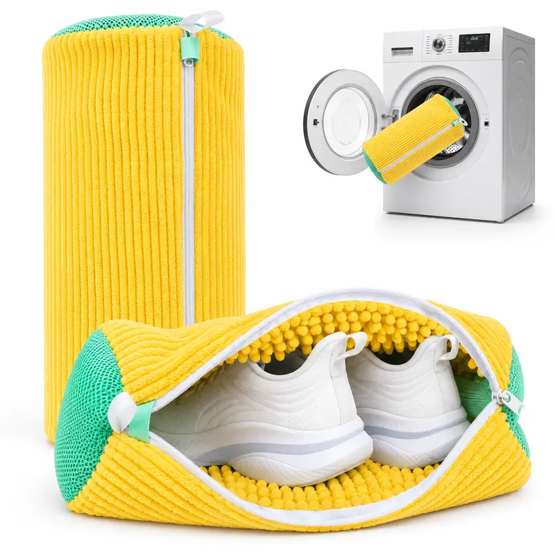 Chilluxe 2026 Laundry Shoe Washing Bag for Washing Machine - Protect Your Footwear during the Wash Accessories shoe washing,Mesh Accessory mesh laundry Yellow
