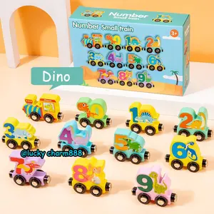 Toys for Toddlers, 11 Magnetic Wooden Animals Train Set, Montessori Toys for Toddlers, Learning Activities, Sensory Activities for Kids, Birthday Gifts for Boys, Girls