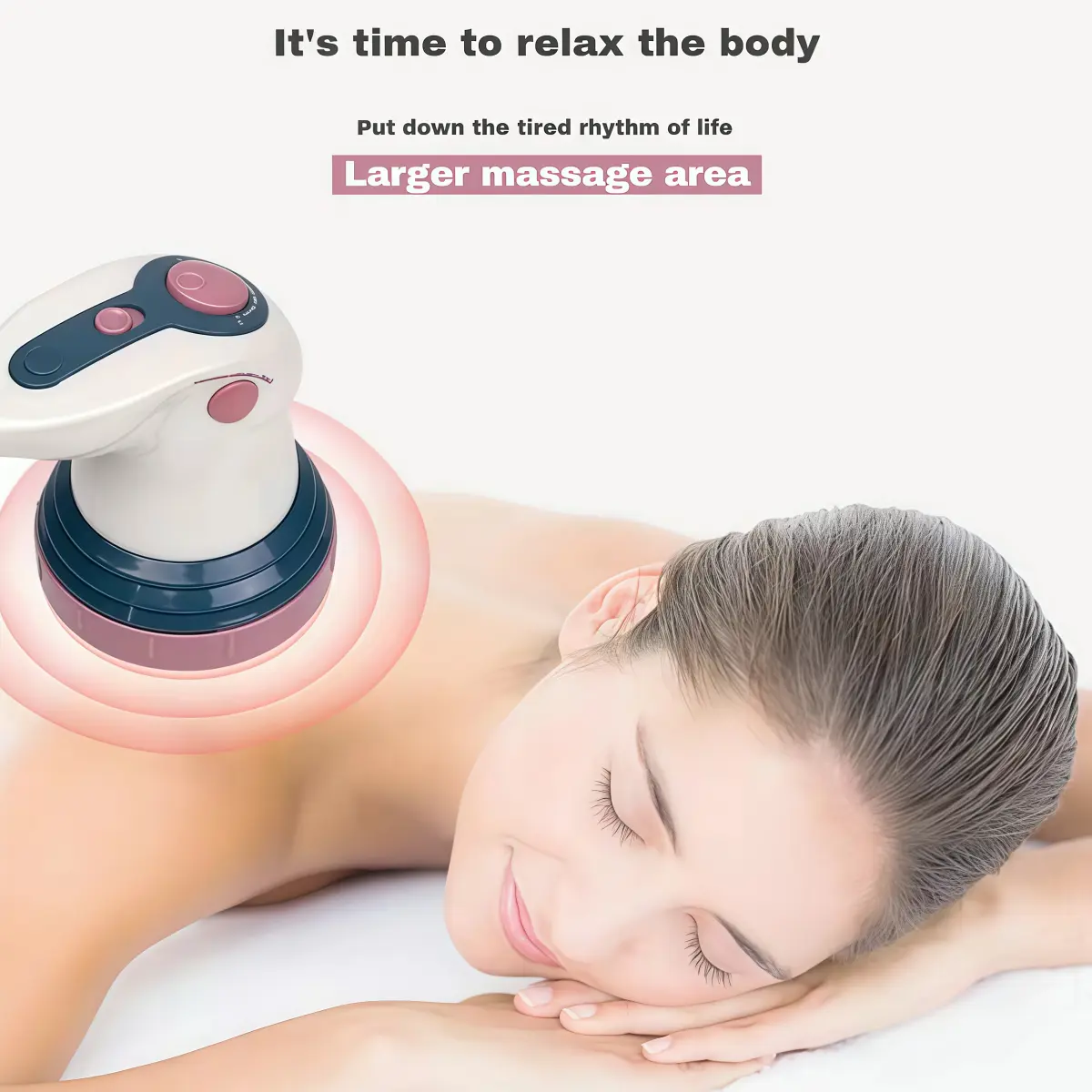 Zero Queen Handheld Body Massager with 3 Massage Heads and 3 Washable Pads  - Target Abdomen/Waist/Arms/ Easy to Clean - TikTok Shop