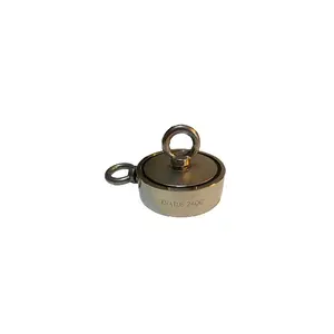 Kratos 2400 Double Sided Neodymium Fishing Magnet with Two Eyebolts