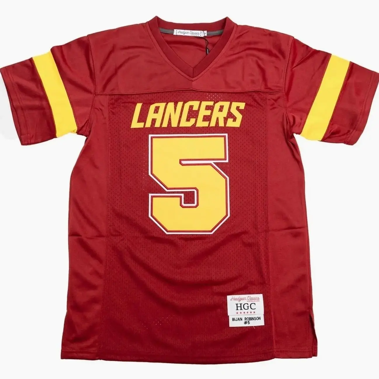 BIJAN ROBINSON LANCERS HIGH SCHOOL FOOTBALL  AOP MESH JERSEY (MAROON) YOJ