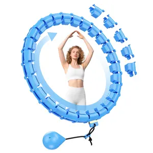 Weighted Hula Circle Hoops for Adults – 24 Detachable Links, Size Adjustable
