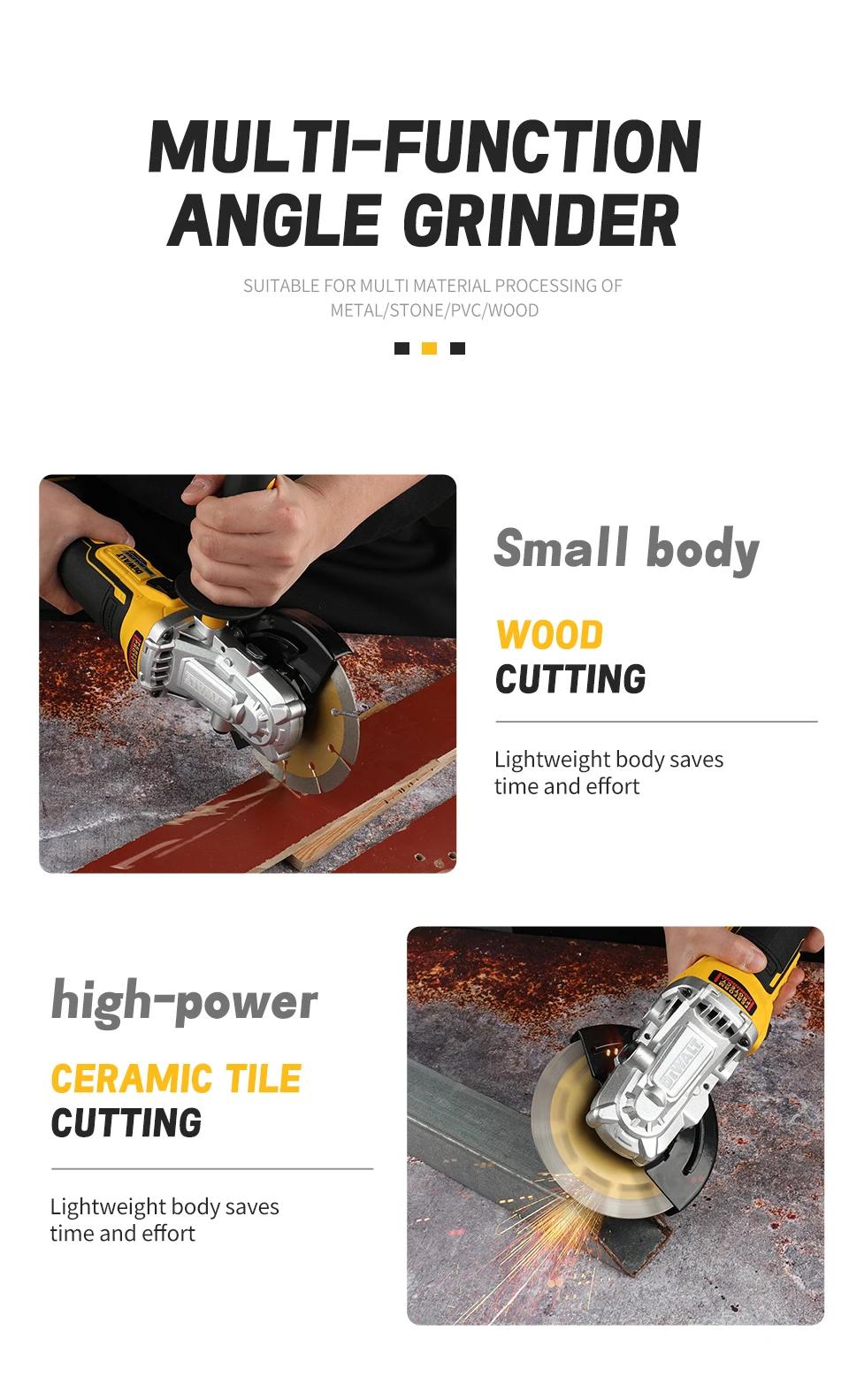 DeWalt Cordless Angle Grinder 20V MAX 9000RPM Brushless BL Motor Lithium Ion for Steel Cutting Polishing Workshop Tool