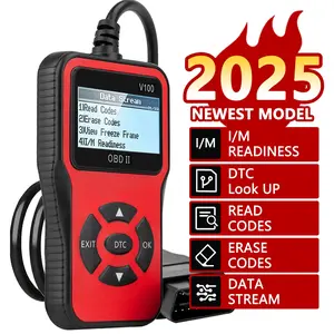 V100 Car OBD2 Scanner Diagnostic Tool, Car Voltage Tester Engine Fault Code Scanner, Tester Diagnostic Tool for OBDII Protocol Cars, Vehicle Diagnostic Tool