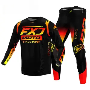 2025 enduro motocross gear set mx jersey pants White motorbike clothing mtb carracing suit Off Road equipment
