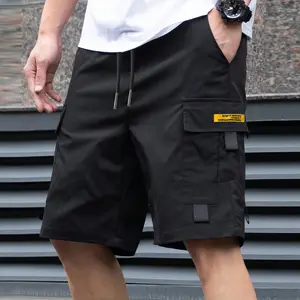 Spring/Summer men’s casual cargo shorts, 1-pack; stylish multi-pocket design with drawstring; suitable for casual sports, outdoor activities, camping, travel, and vacations; men’s athletic shorts.