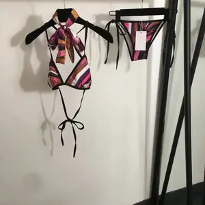 2025 New Women's Headband Bikini Set Fashion Design Swimsuit European Brand Sexy Two-Piece Swimsuit