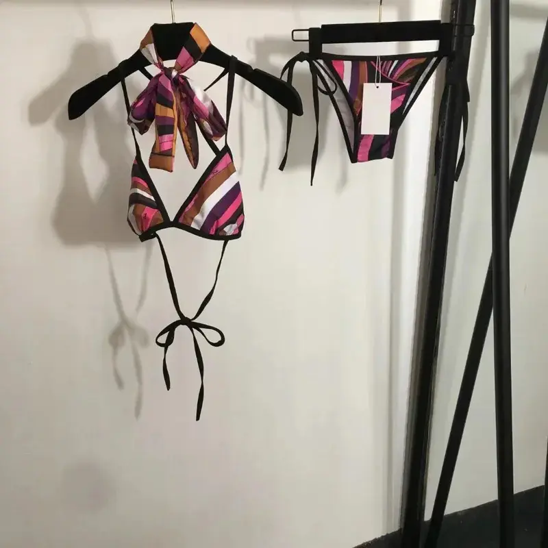 2025 New Women's Headband Bikini Set Fashion Design Swimsuit European Brand Sexy Two-Piece Swimsuit