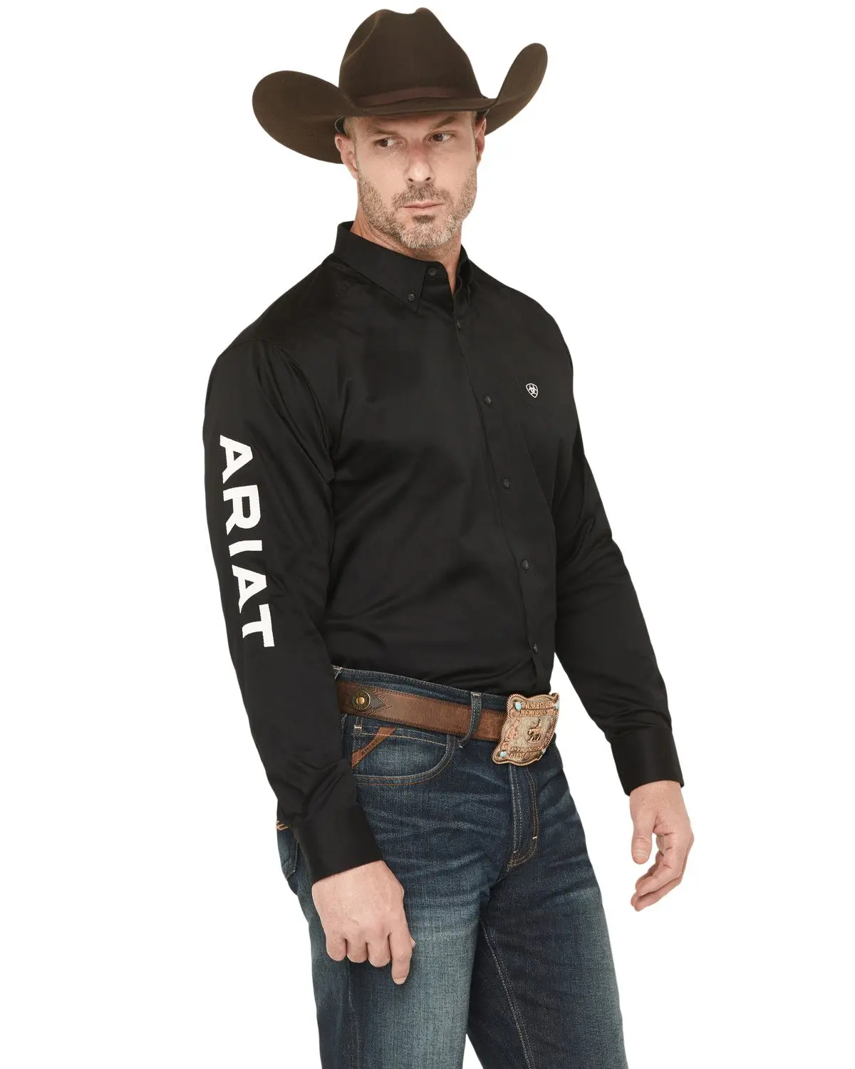 Ariat Men's Men'S Long Sleeve Logo Western Shirt - 10017497 Ariat Men's Men'S Long Sleeve Logo Western Shirt - 10017497