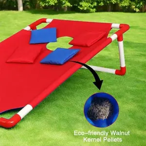 2pcs Portable Framed Cornhole Game Set - 8 Bean Bags + Carrying Case, Indoor/Outdoor Yard Toss Game for Adults & Family