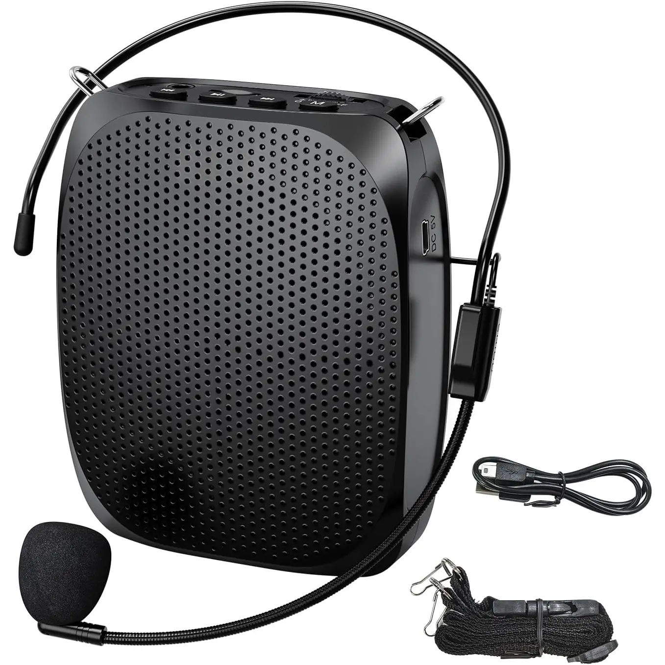 Portable Voice Amplifier Personal Microphone Headset for Speaking Rechargeable Mini Pa System for Teachers Tour Guides Coaches Classroom Singing Yoga Fitness Instructors