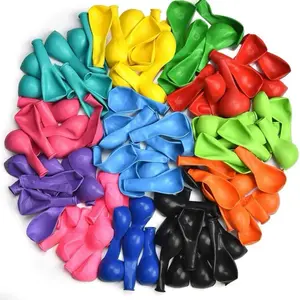 100 pcs 12” Assorted Colors Latex Balloons for Party Decorations Orations in Vibrant Shades Colorful