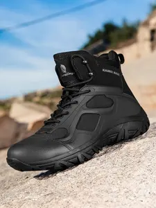 Men's military tactical boots, lightweight hiking combat boots, durable and breathable outdoor work motorcycle shoes, Work Safety Boots