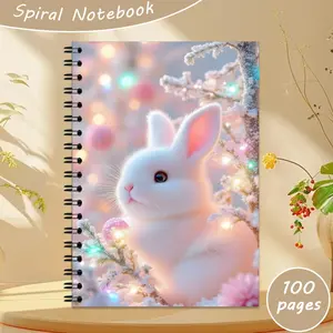 New Bestselling A5 Flashing Light Notebook, 100 Pages Sketch Book, Spiral Coil Journal, Sticky Notes, Ideal for Drawing and Note-Taking