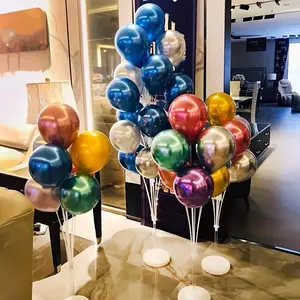 Balloon Column Stand Set with Water Base, Reusable Plastic Balloon Tower, Durable Balloon Holder for Weddings Birthdays Graduations, Balloon Party Supplies