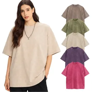Unisex Oversized T-Shirt – Vintage Acid Wash Short Sleeve Tee, Relaxed Fit Baggy Streetwear Top for Casual Daily Wear, Minimalist Neutral Basic for Layering & Summer Outfits