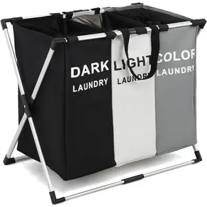 Space-Saving Clothes Sorter Organizer (White/Grey/Black) for Bedroom, Bathroom & Nursery