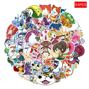 2 Sets/54 Pieces Yo-Kai Watch PVC Waterproof Stickers, Decorative Decals for Water Bottles Books Laptops Suitcases Refrigerators
