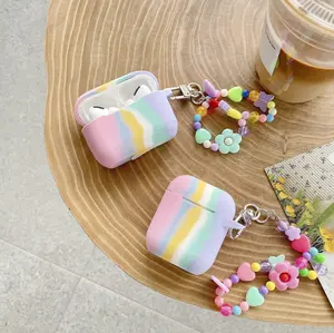 Rainbow AirPods Case, Headphones Accessories, Music, Bead Keychain, Beaded Accessories, Floral, Plant Lady, Plants, Kids, Gifts for Her, Mother's Day, Purse Bag, Gym, Phone Cases