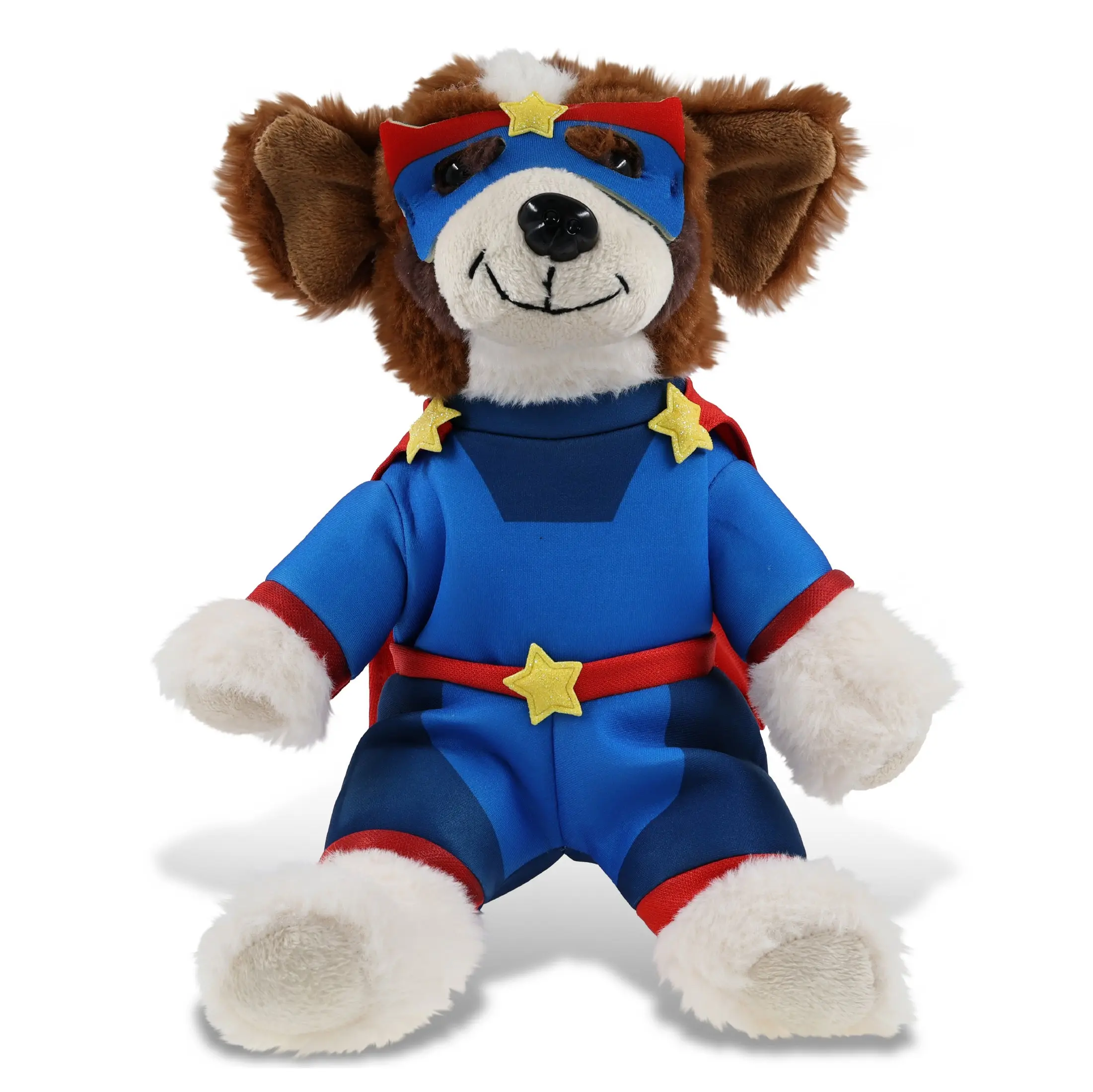 SUPER SOFT PLUSH - ST. BERNARD DOG With SUPER HERO Dress Up