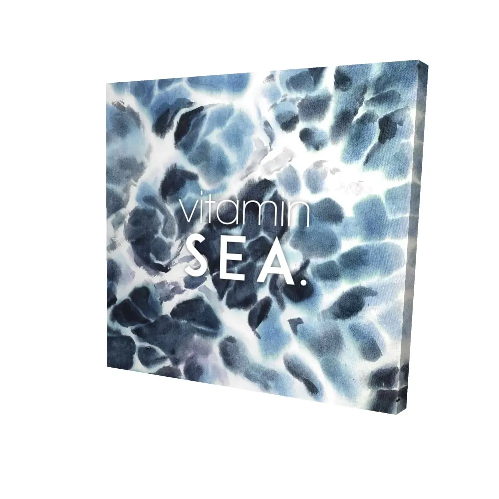 212 MAIN Vitamin Sea Coastal Wall Art (24x24 in.) - Artistic Beach-Themed, Marine, Ocean-Inspired, Waves Wall Arts, Bathroom & Coastal Home Decor Posters & Prints, Beach-Themed Wall Arts