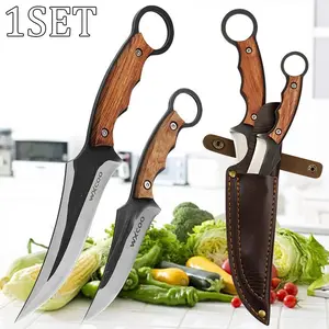 1SET Stainless Steel Set Professional Kitchen Knives Multipurpose Edc Sharp Sashimi Beef Fish Fruit Camping Utility Unique