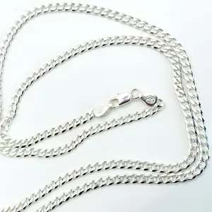 Solid Silver 925 Cuban Chain 4MM Pure Silver 925  Warranty
